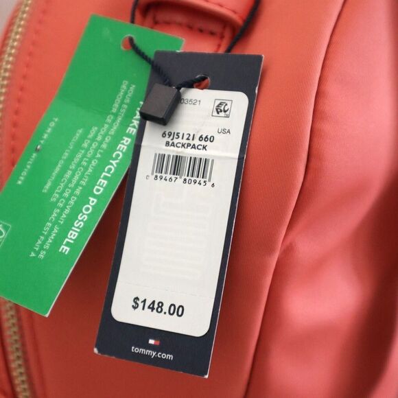 Tommy Hilfiger 69J51581 660 Women's Medium Phonix Pink Emily Nylon Backpack - Picture 8 of 11